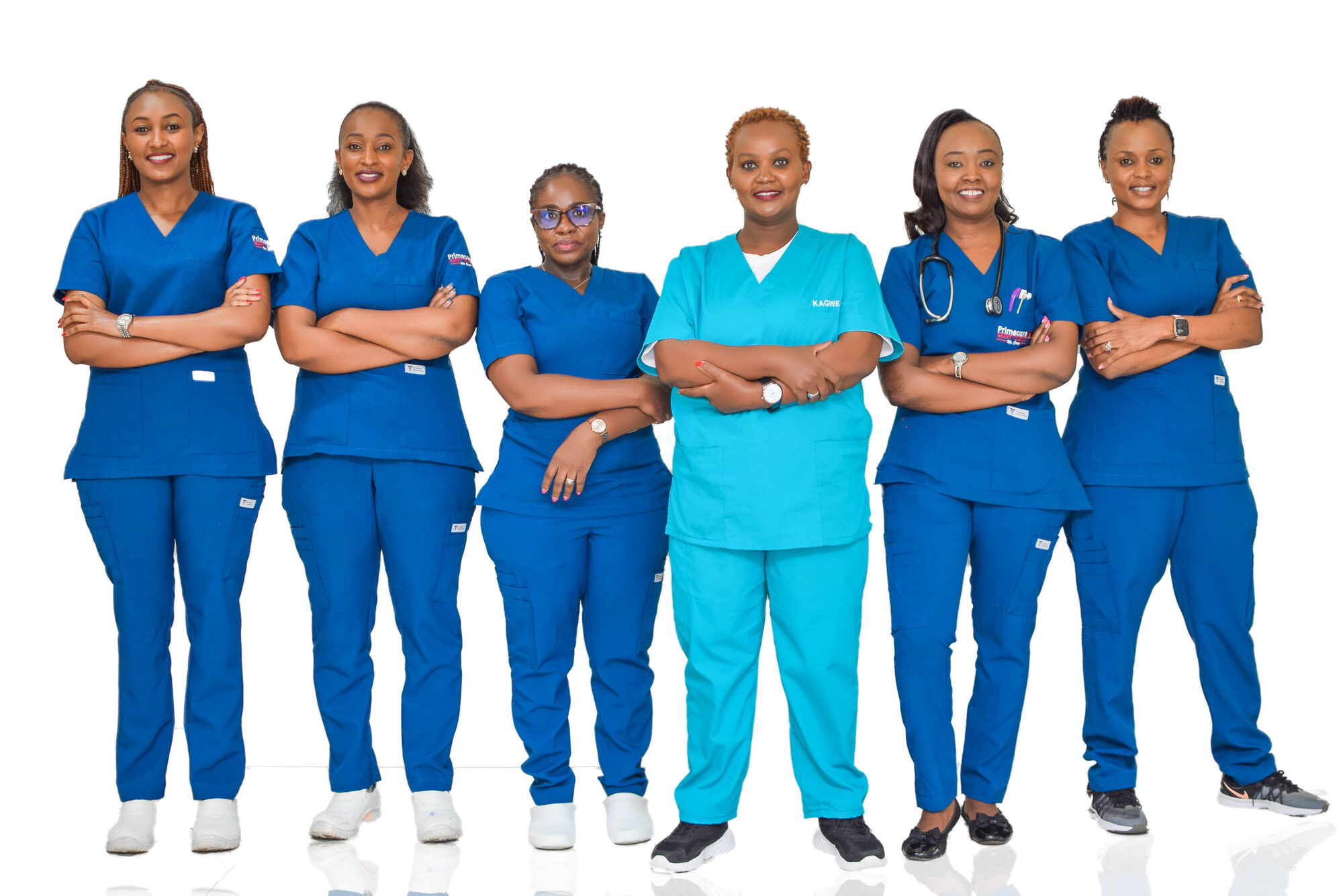 The Primecare Heart Clinic clinical team in branded scrubs